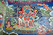 Ladakh - Lamayuru gompa, mural paintings of the Guardians of the Four directions  